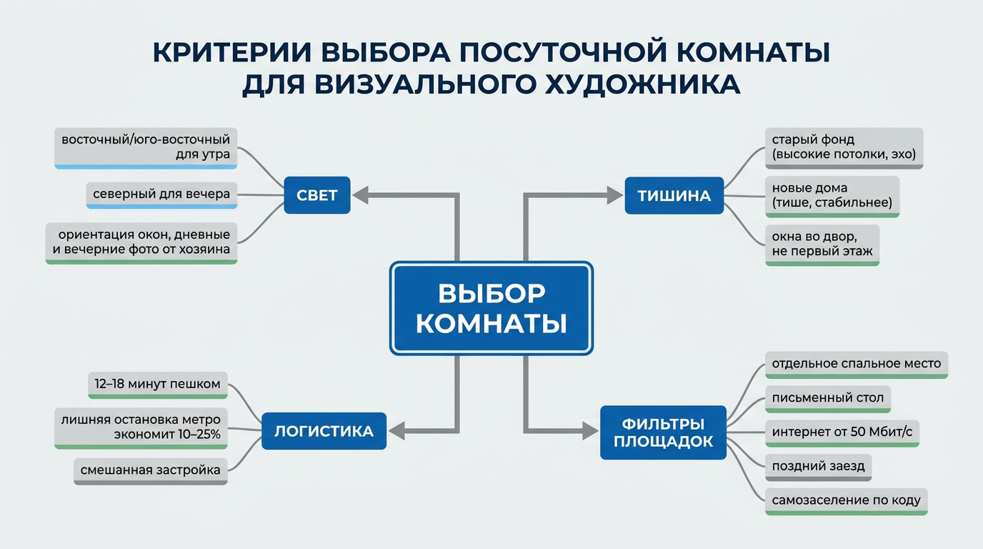 Критерии выбора посуточной комнаты